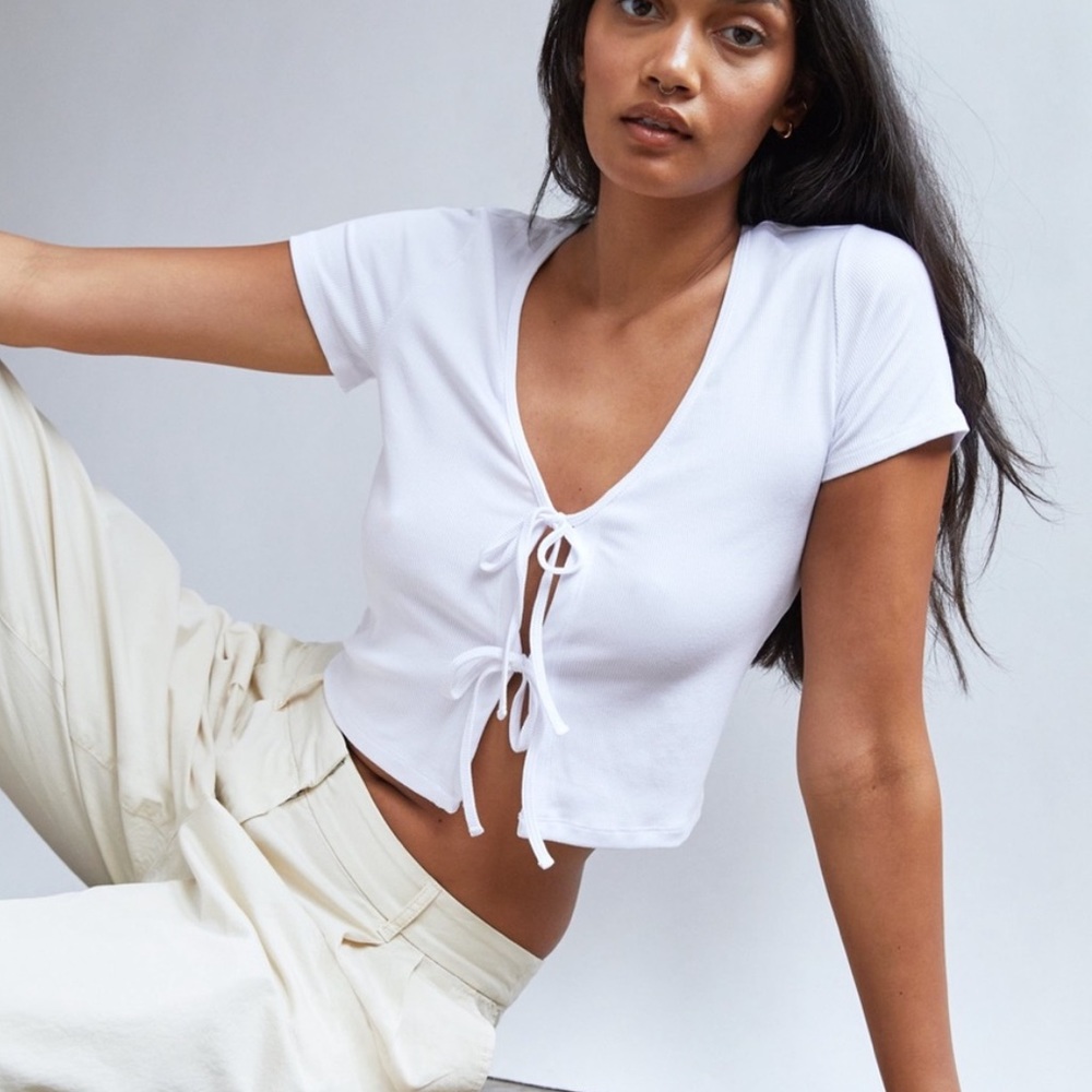 WILFRED FREE ONLY Tie Front Tee